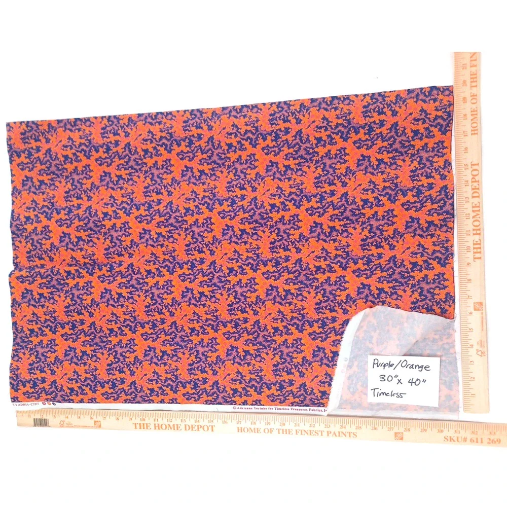 Orange Purple Adria Adrienne Yorinks Timeless Cotton Fabric 1 Pc 30